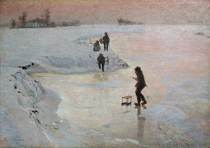 Emile Claus Skaters Germany oil painting art